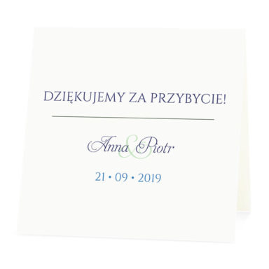 Winietka weselna na stół wizytówka podziękowanie personalizacja