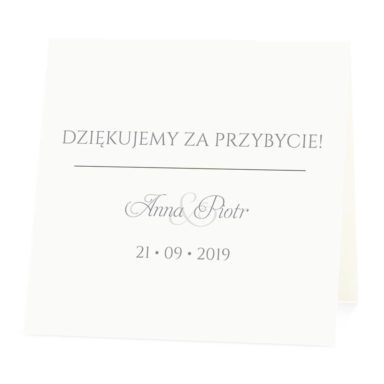 Winietka weselna na stół wizytówka podziękowanie personalizacja