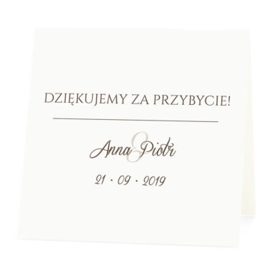 Winietka weselna na stół wizytówka podziękowanie personalizacja