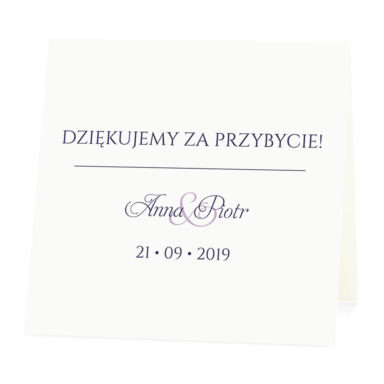 Winietka weselna na stół wizytówka podziękowanie personalizacja