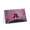 Winietka na stół papierowa galaktyka kosmos gwiazdy różowe niebo
