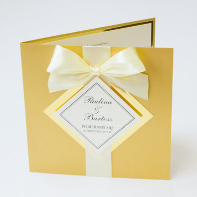 zaproszenia ślubne z papierem lustrzanym glamour