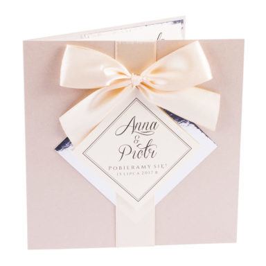 zaproszenia ślubne glamour złoty papier