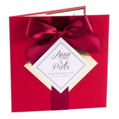 zaproszenia ślubne glamour złoty papier