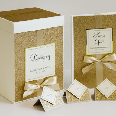 księga gości pudełko na koperty glamour