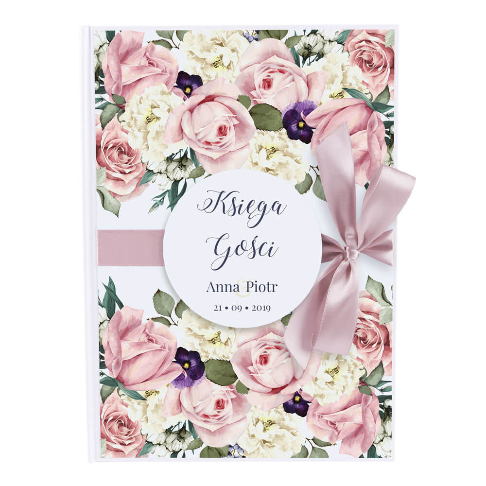 Księga gości Flowery wzór 3
