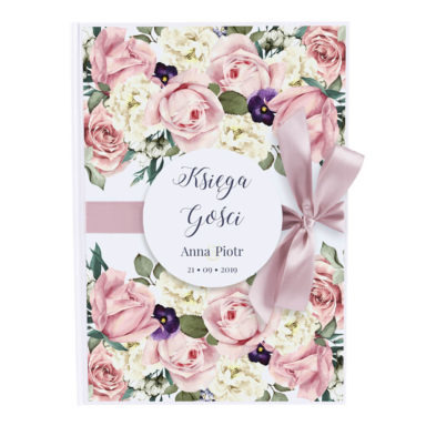 Księga gości Flowery wzór 3