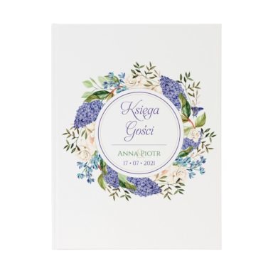 Księga gości z kwiatami Bzu