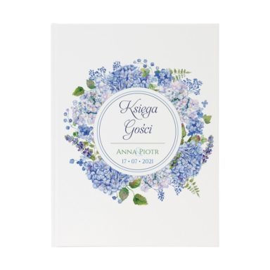 Księga gości z kwiatami Hortensji wzór 4