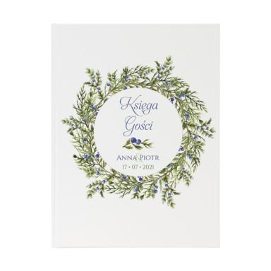 Księga gości z gałązkami jałowca