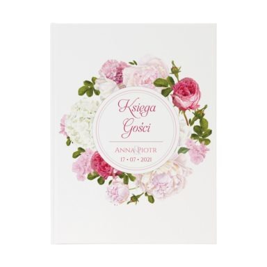 Księga gości z kwiatami Piwonii w11