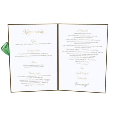 Menu weselne z kwiatami bzu w2