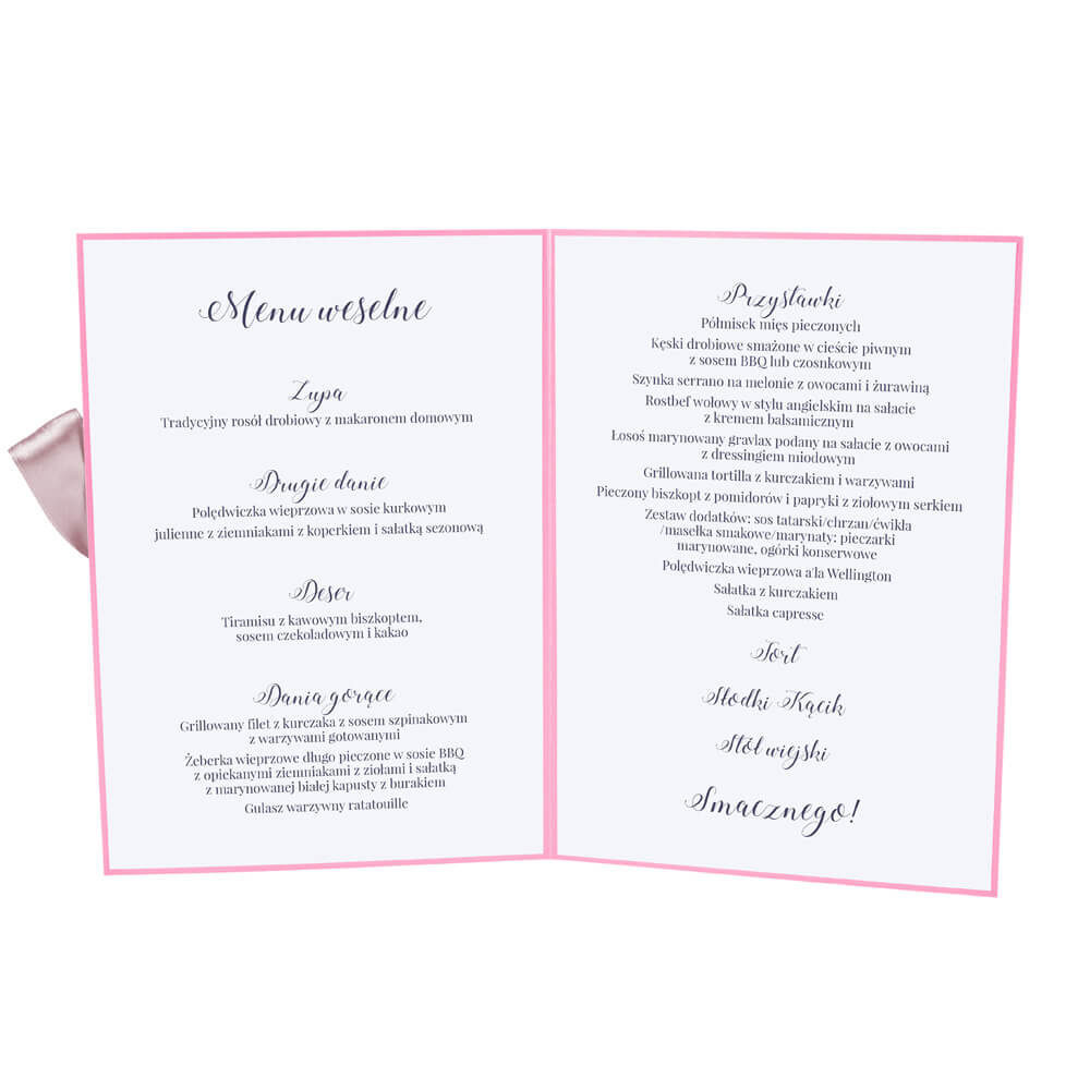 Menu weselne Flowery w3