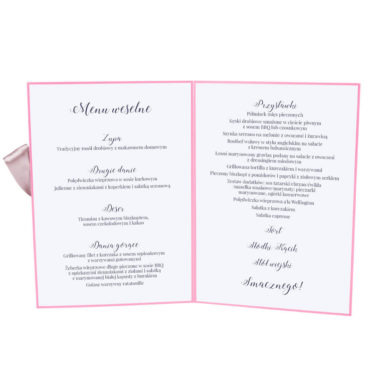 Menu weselne Flowery w3
