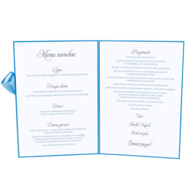 Menu weselne Florals w12
