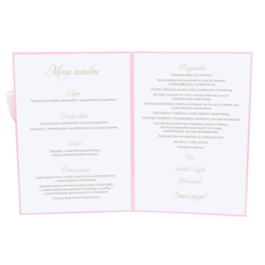 Menu weselne Florals w10