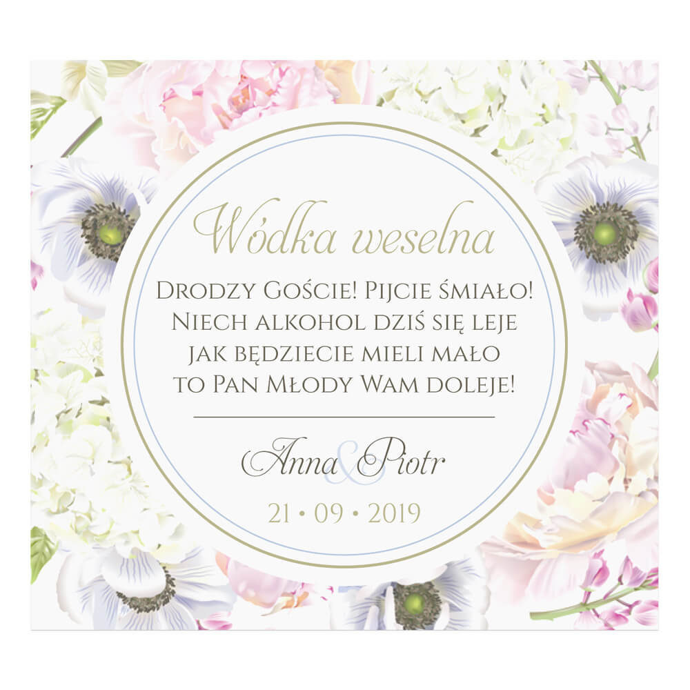Naklejki na alkohol Florals w10