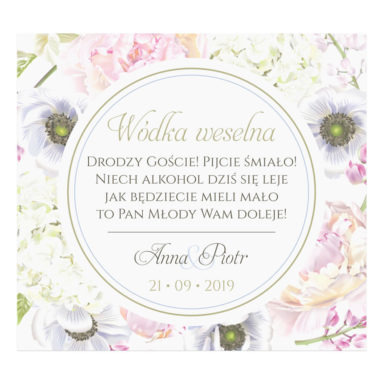 Naklejki na alkohol Florals w10