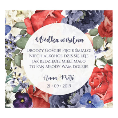 Naklejki na alkohol Flowery