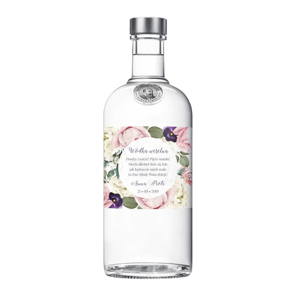 Naklejki na alkohol Flowery w3