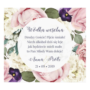 Naklejki na alkohol Flowery w3