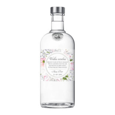 Naklejki na alkohol z kwiatami Piwonii w13