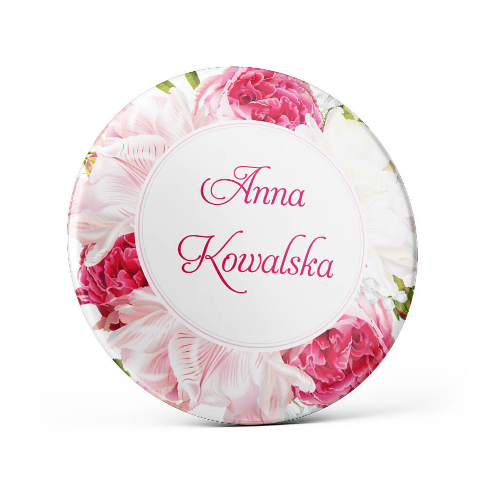 Przypinka z kwiatami Piwonii w12