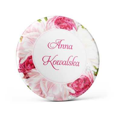 Przypinka z kwiatami Piwonii w12
