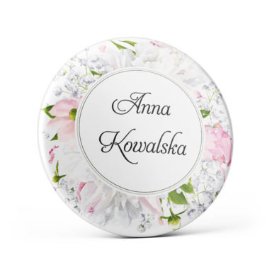 Przypinka z kwiatami Piwonii w13
