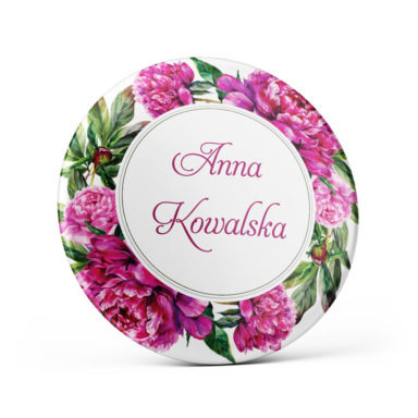 Przypinka z kwiatami Piwonii w14