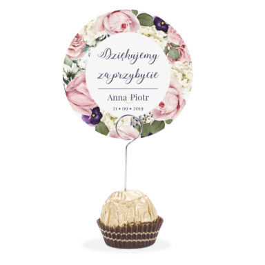 Winietka weselna na szpilce Flowery w3