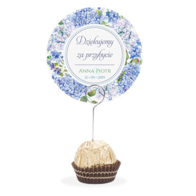 Winietka weselna na szpilce z kwiatami Hortensji w4