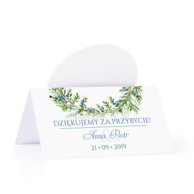 Winietka weselna z gałązkami jałowca