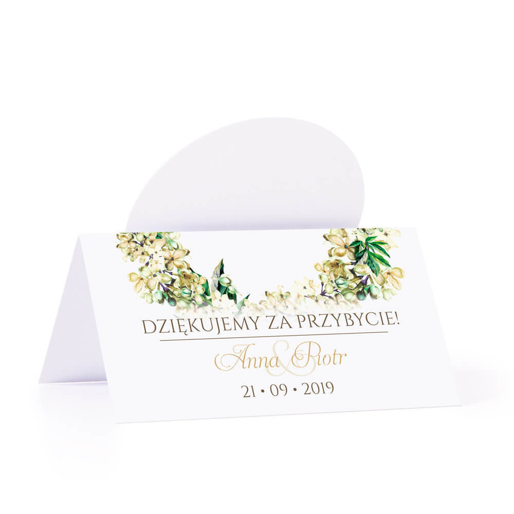 Winietka weselna z kwiatami bzu