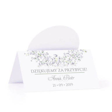 Winietka weselna z kwiatami gipsówki