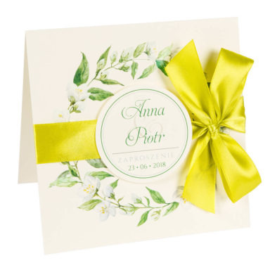 Zaproszenia ślubne z kwiatami jaśminu