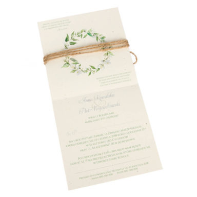 Zaproszenia ślubne z kwiatami jaśminu