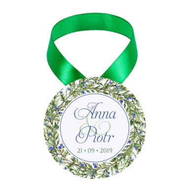 Zawieszka na alkohol z gałązkami jałowca