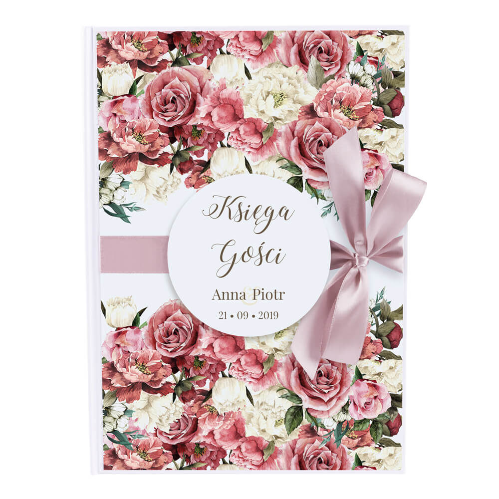 Księga gości Flowery wzór 4