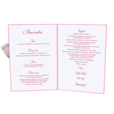 Menu weselne Flowery w5