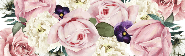 grafika kwiatów na zaproszenia ślubne