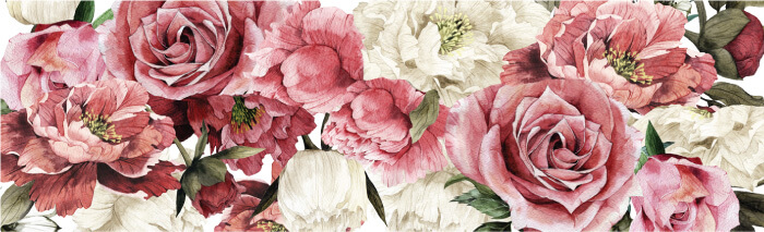 grafika kwiatów na zaproszenia ślubne