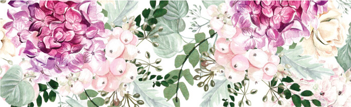 grafika kwiatów na zaproszenia ślubne oryginalny wzór