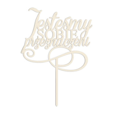 topper na tort weselny dopasowany do wystroju sali