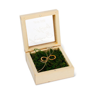 pudełko na obrączki z grawerem