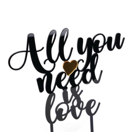 topper na tort weselny all you need is love