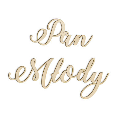 napis pan młody dekoracja drewno