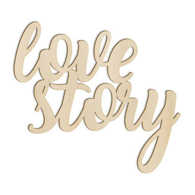 napis love story drewniany wycinany dekoracja na salę weselną