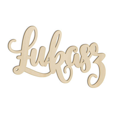 Drewniane imię pana młodego na wesele duże