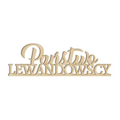 drewniany napis na wesele